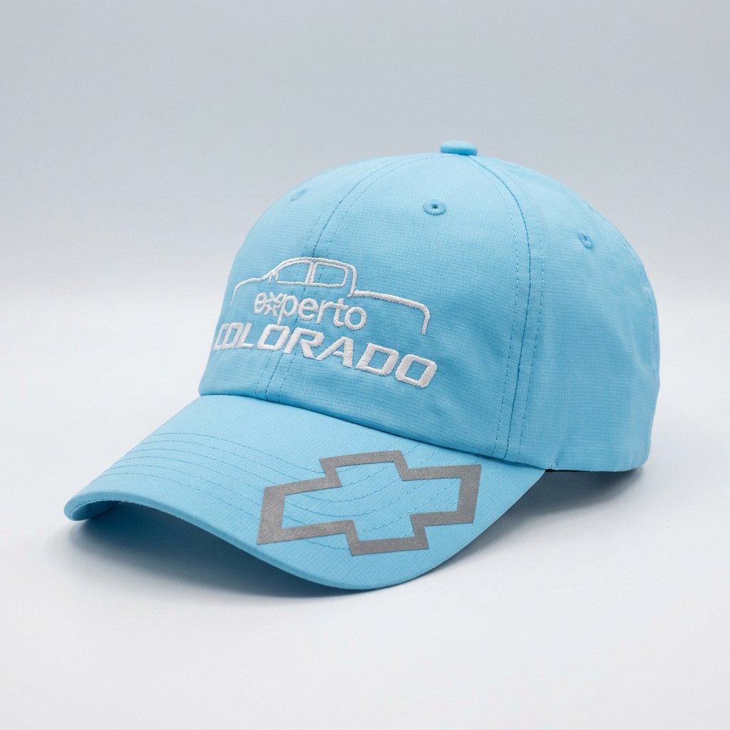 Gorra con logo automotriz bordado